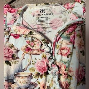 Bums & Roses Floral Cap Sleeve Romper
